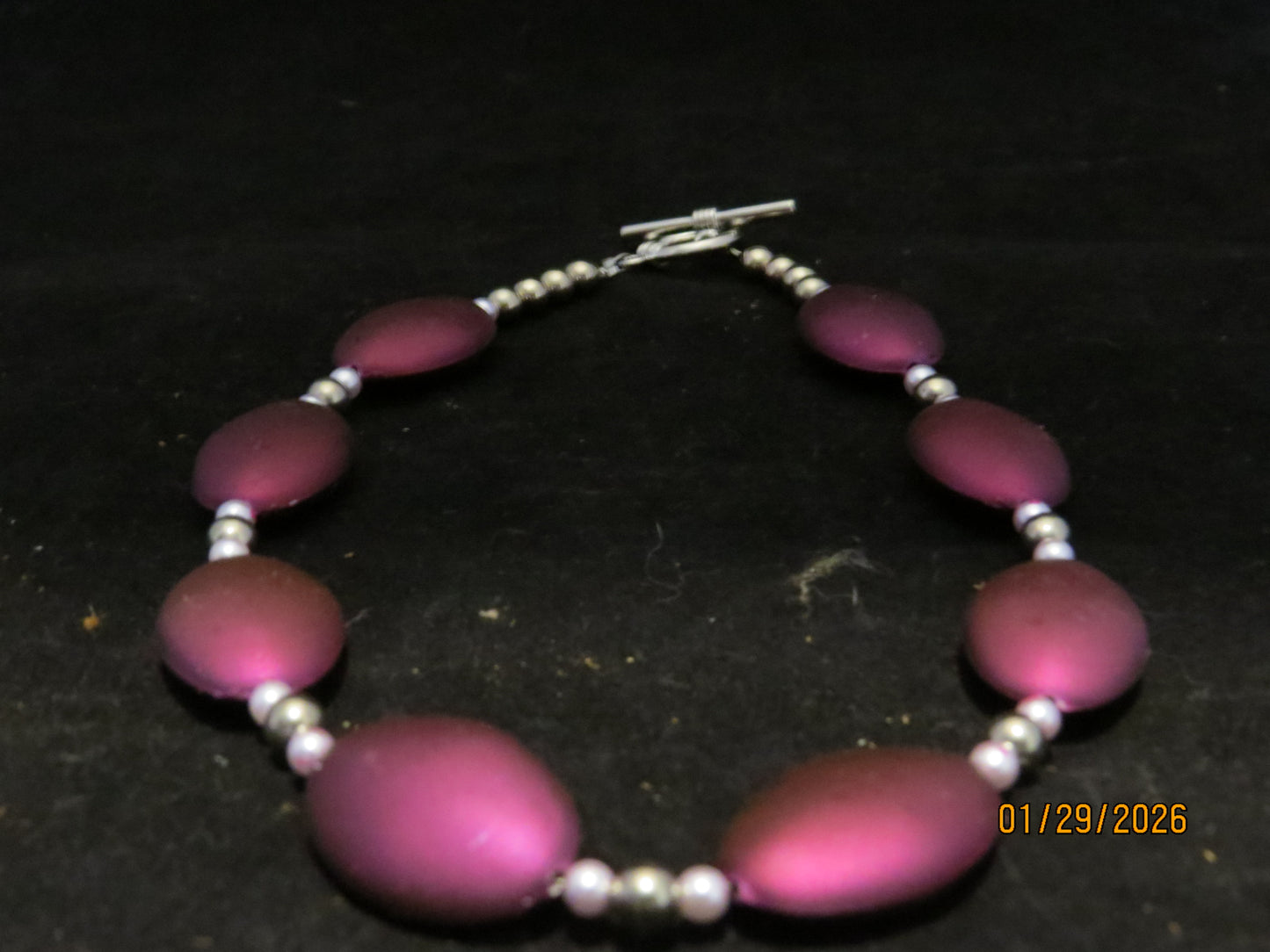 Purple Beaded Necklece