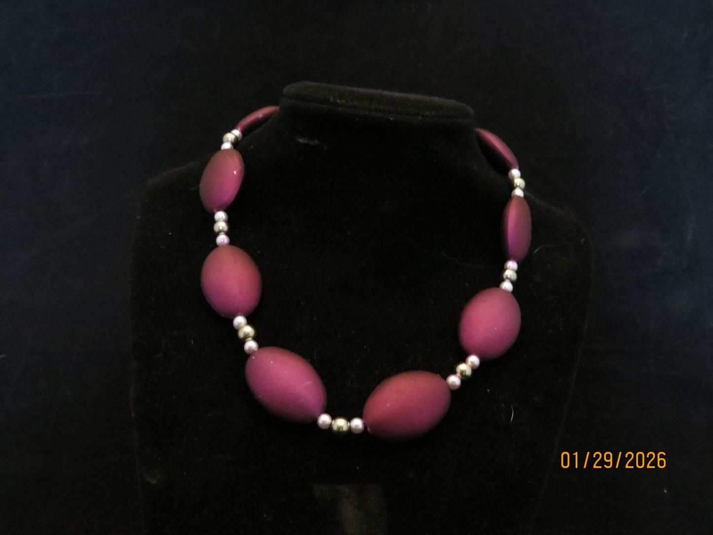 Purple Beaded Necklece