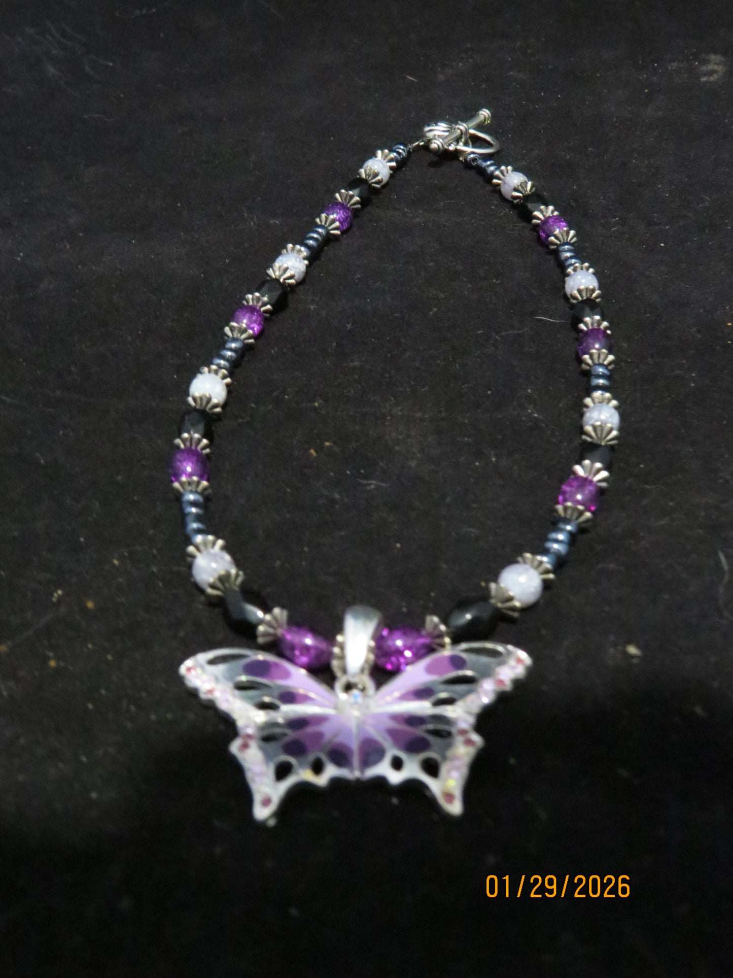 Purple Butterfly Necklace