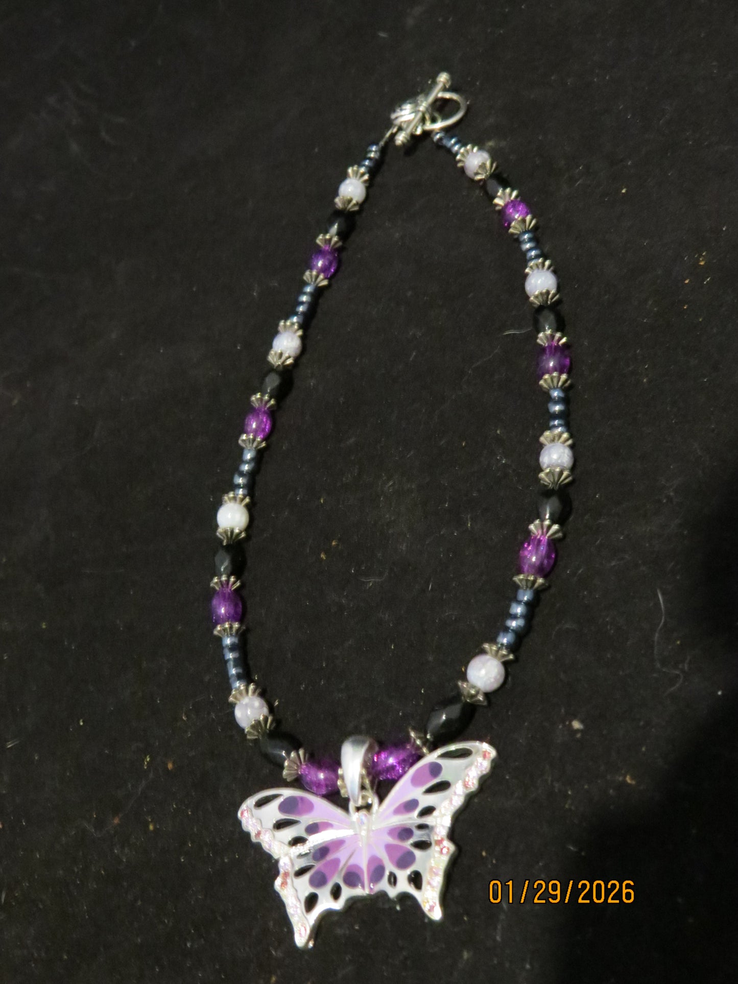 Purple Butterfly Necklace