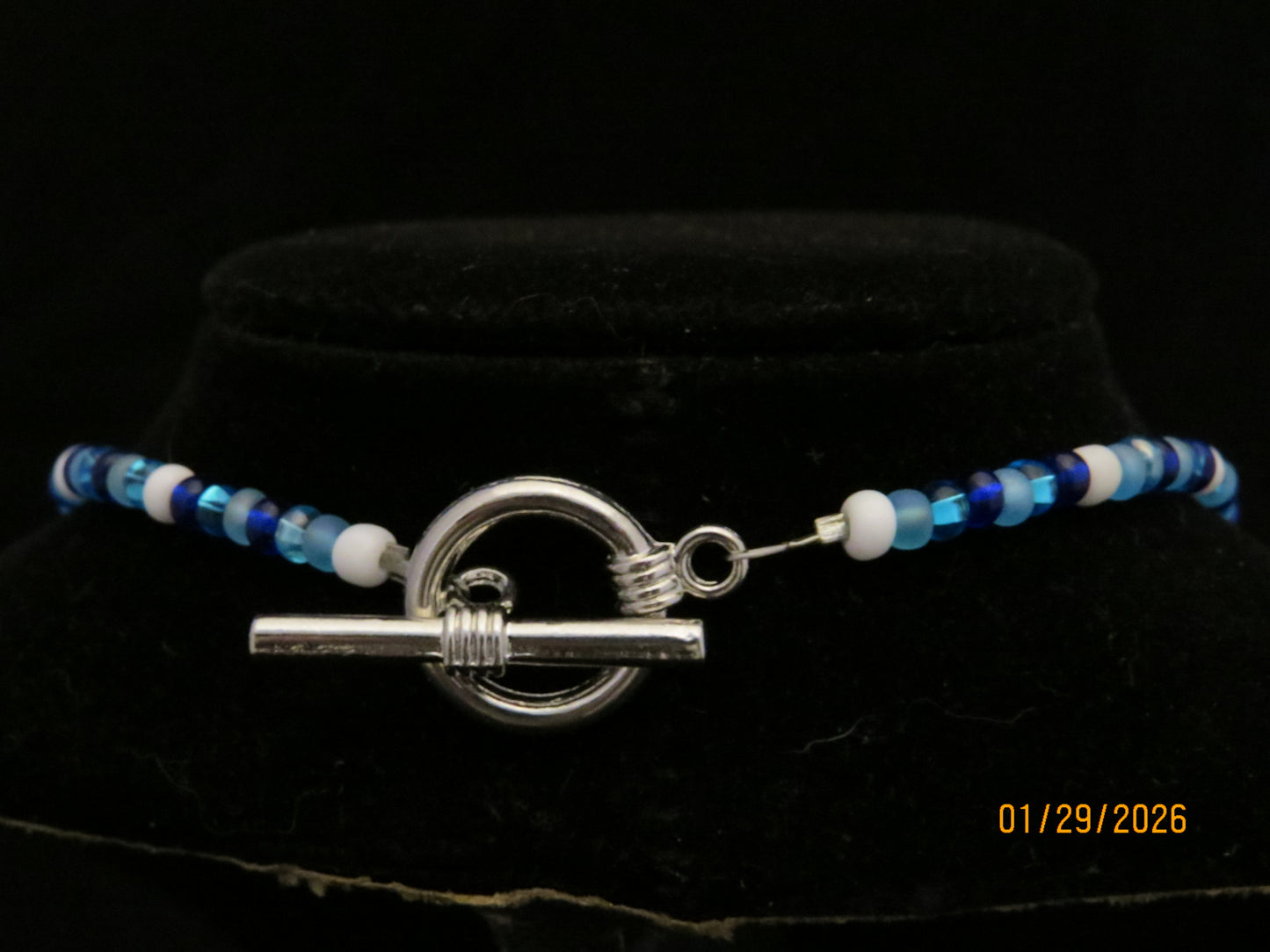 Blue & White Beaded Necklace