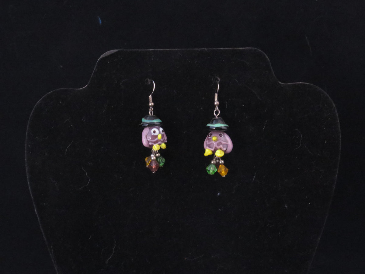 Handmade Owl Witch Earrings