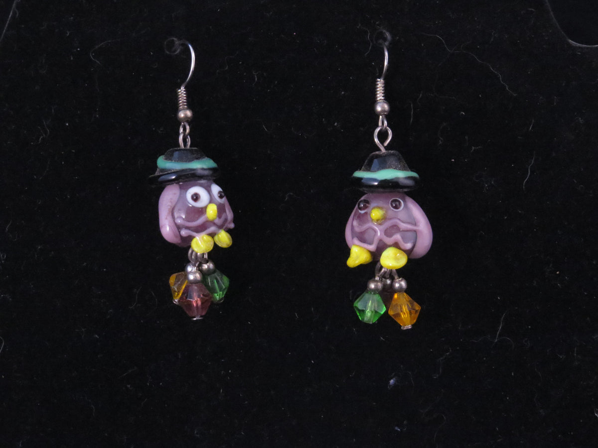 Handmade Owl Witch Earrings