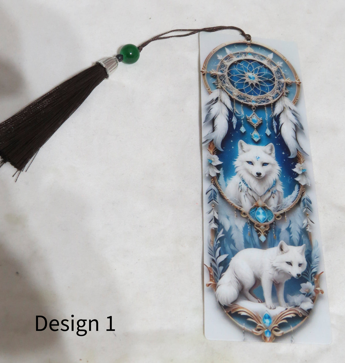 Handmade Diamond Wolf Bookmark
