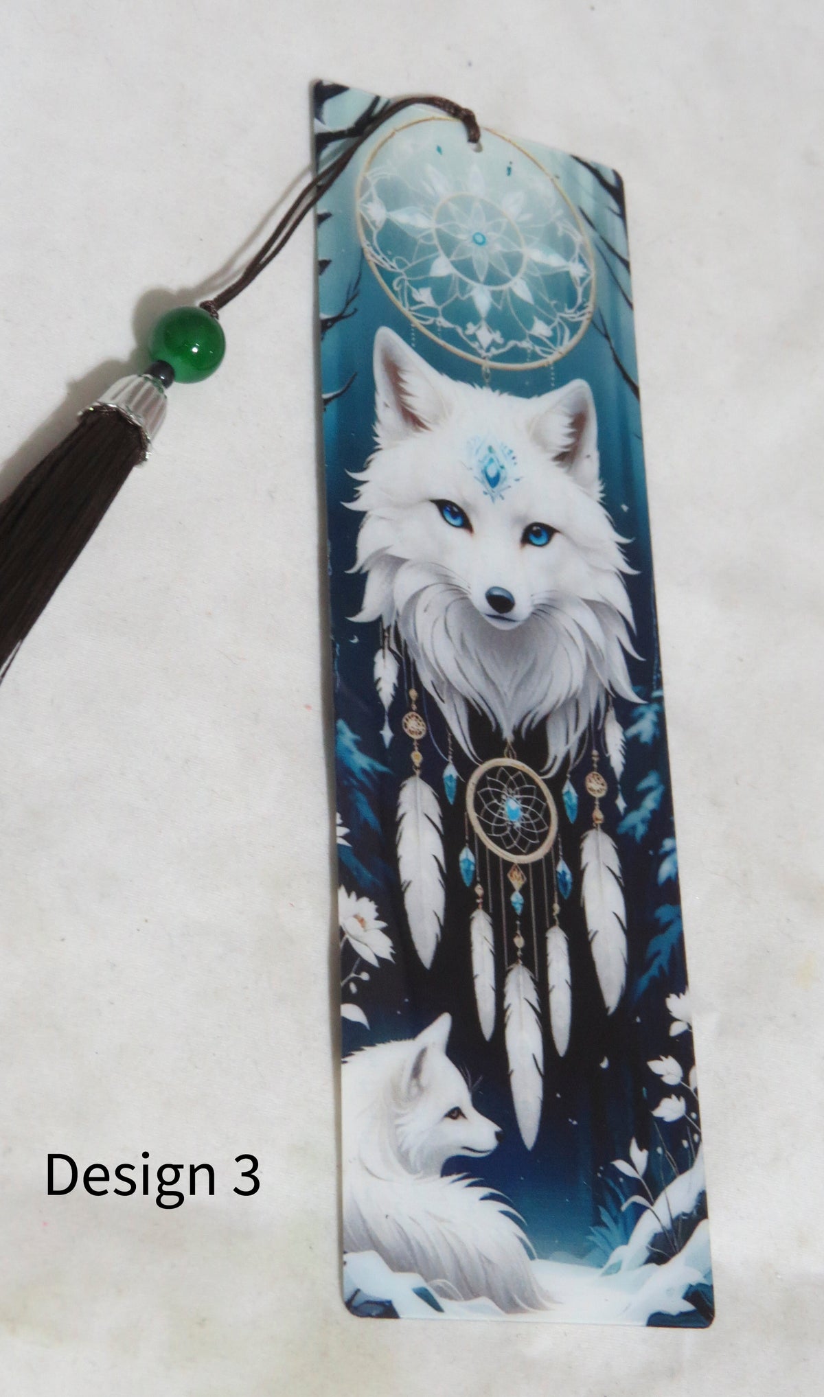 Handmade Diamond Wolf Bookmark