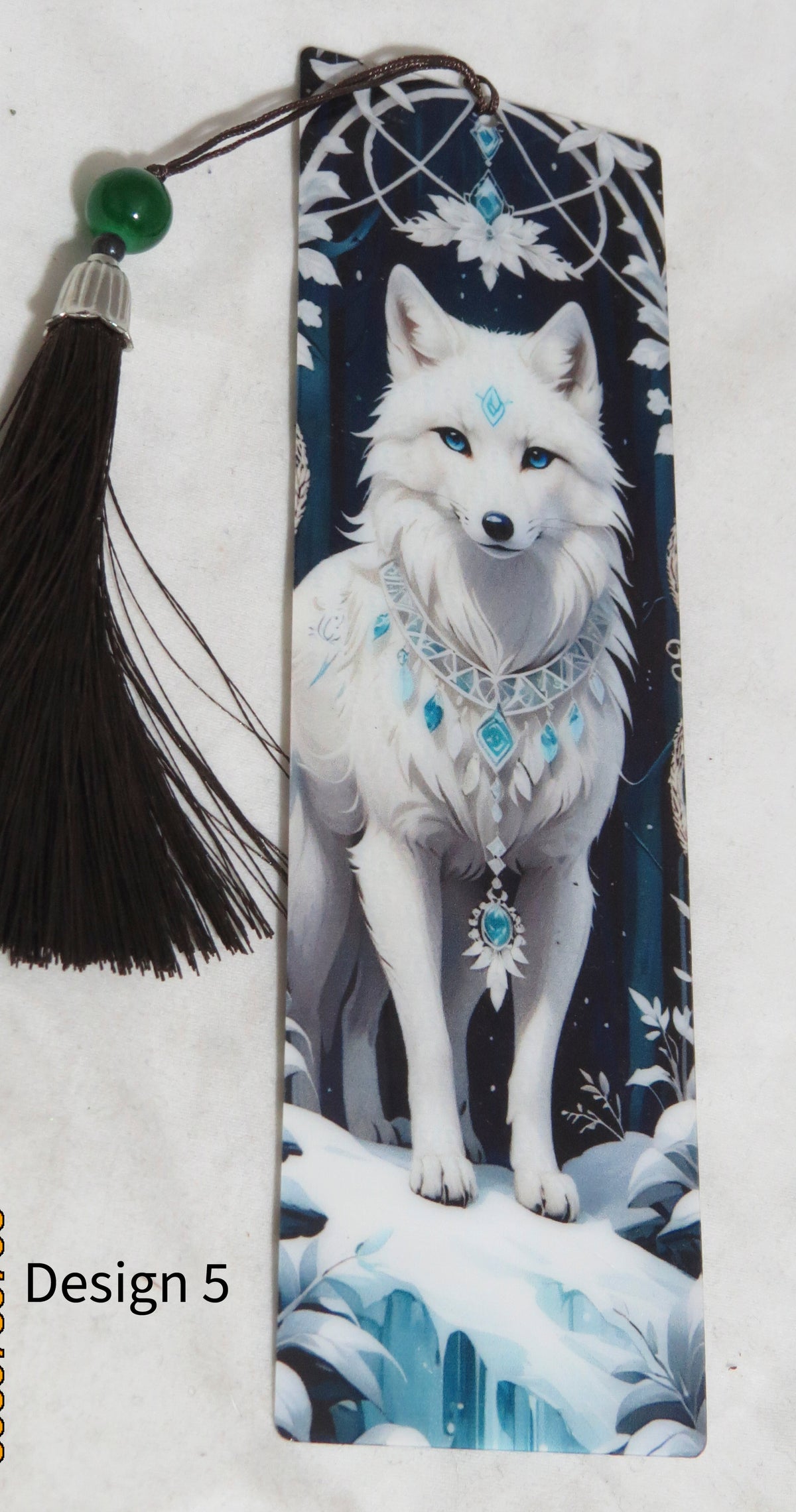 Handmade Diamond Wolf Bookmark