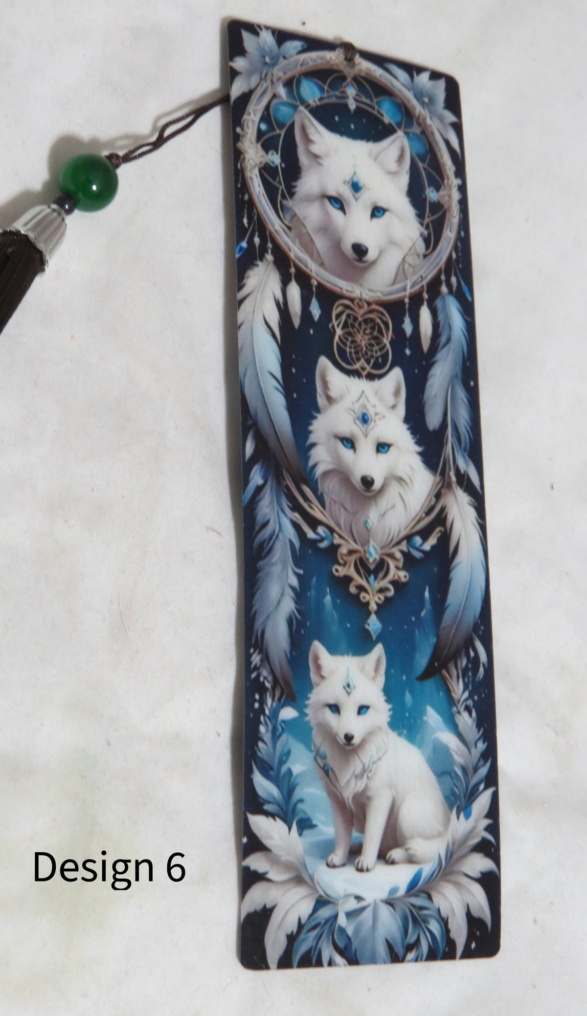 Handmade Diamond Wolf Bookmark