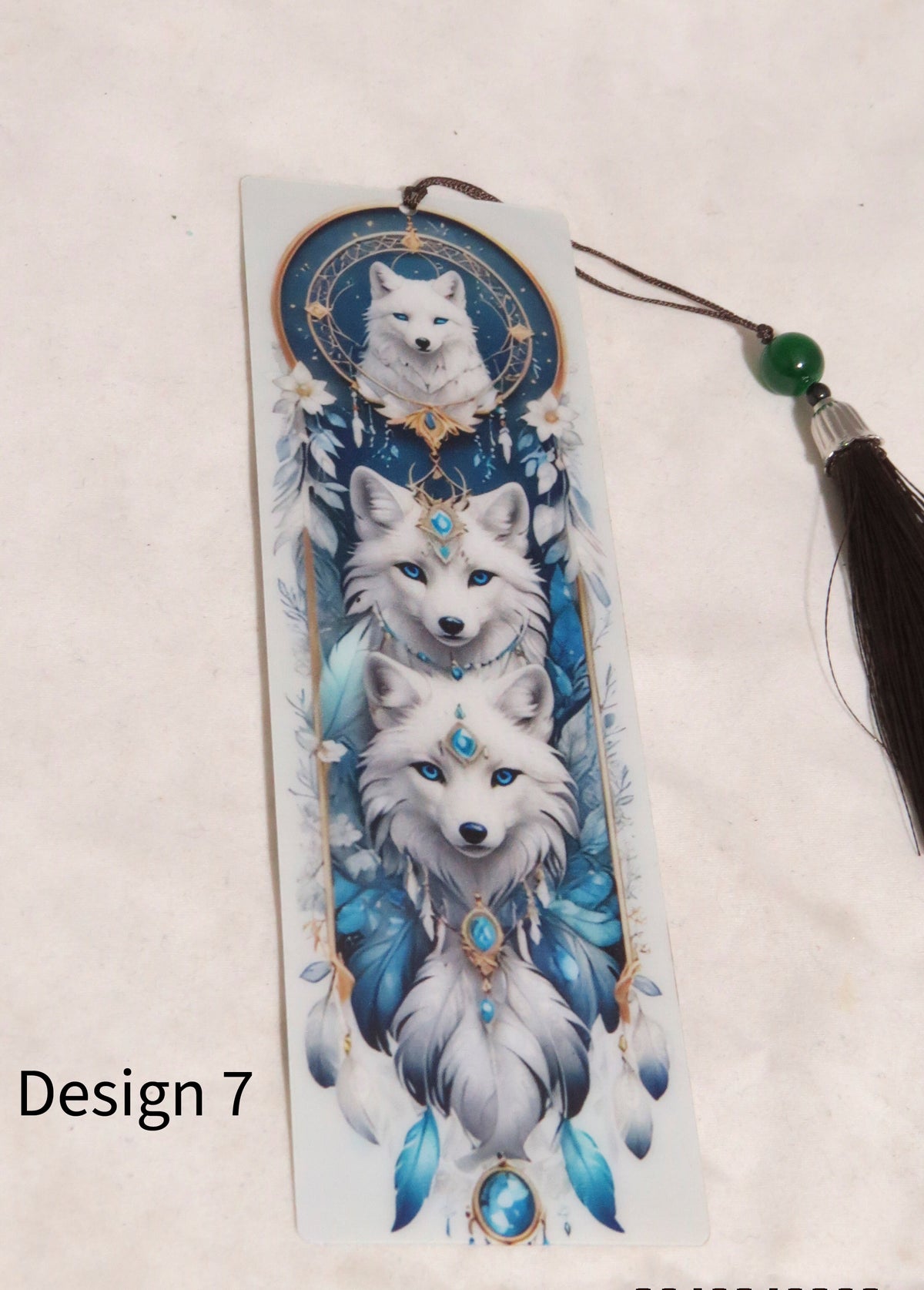 Handmade Diamond Wolf Bookmark