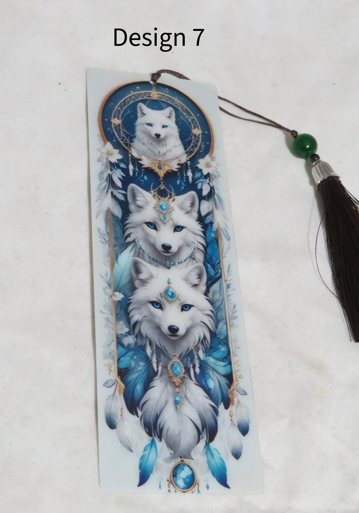 Handmade Diamond Wolf Bookmark
