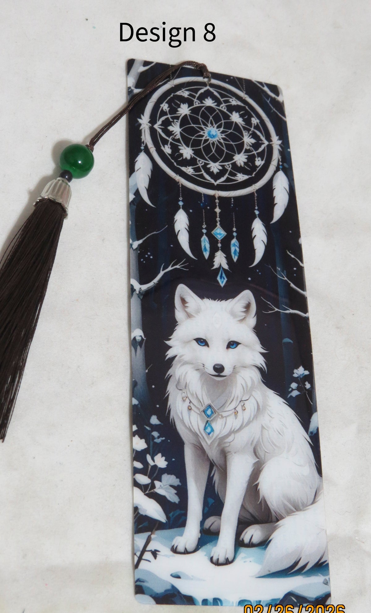 Handmade Diamond Wolf Bookmark