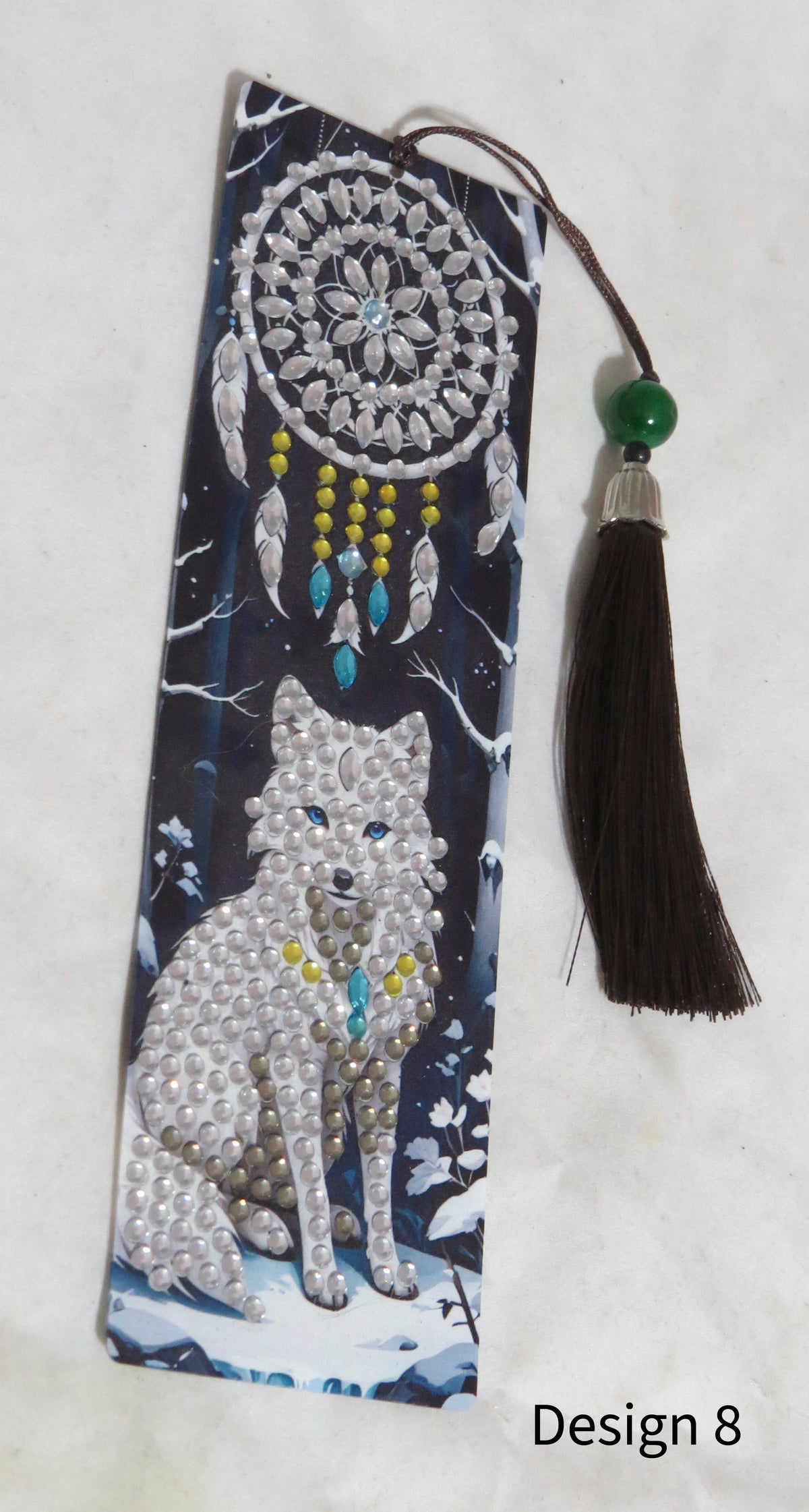 Handmade Diamond Wolf Bookmark