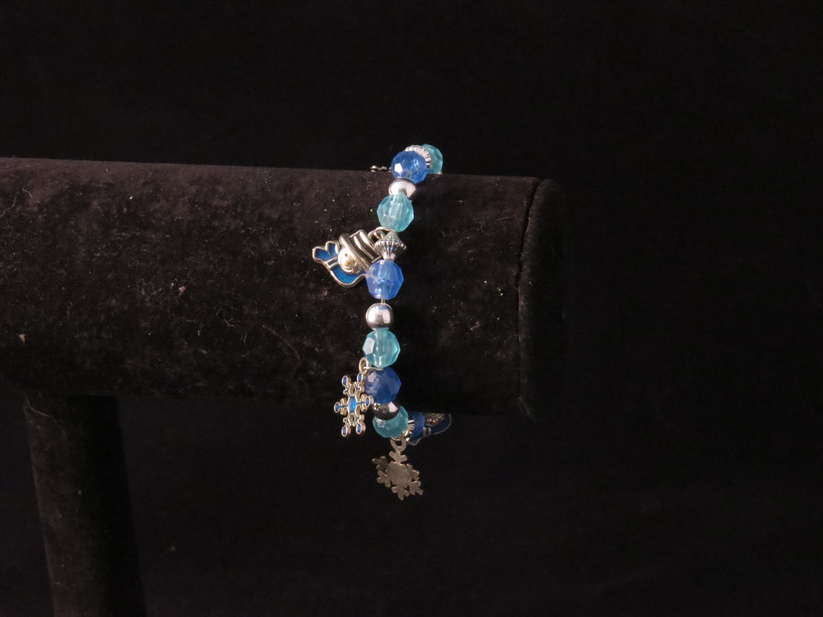 Handmade Snowman Charm Bracelet