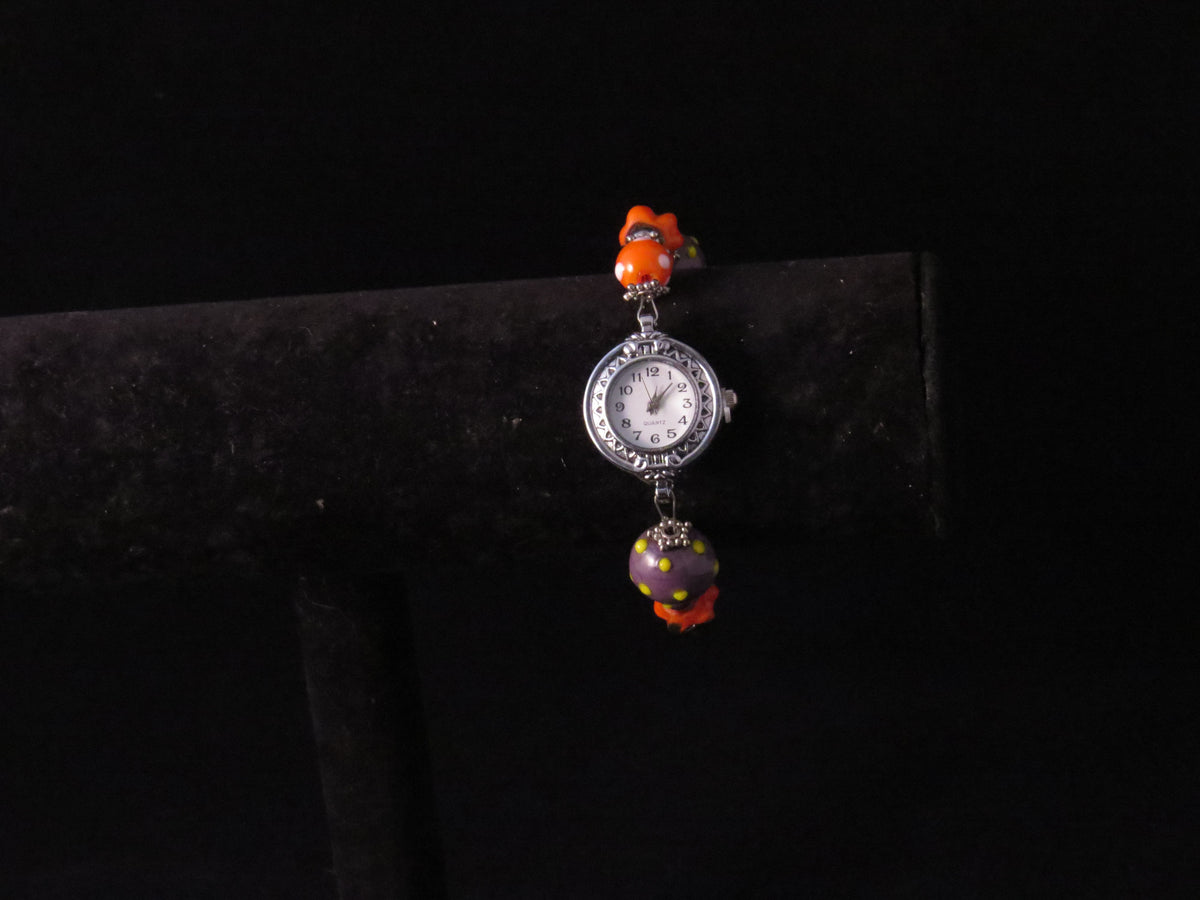 Handmade Fall Glass Bead Watch