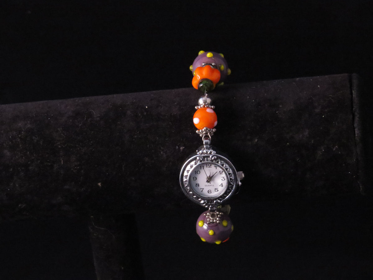 Handmade Fall Glass Bead Watch