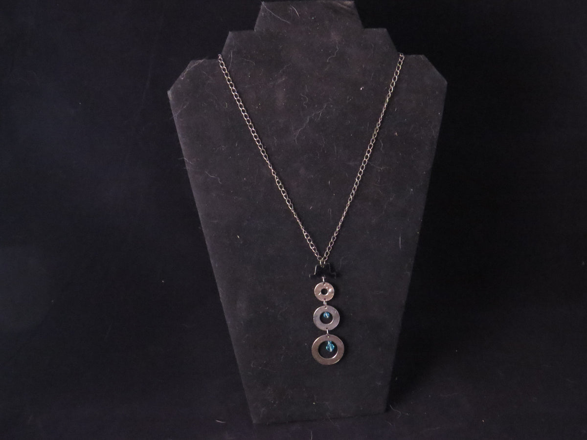 Handmade Snowman Washer Necklace