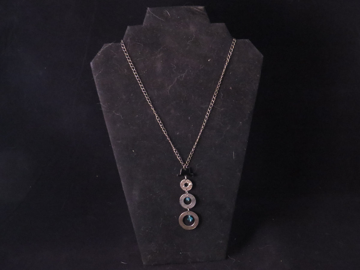 Handmade Snowman Washer Necklace