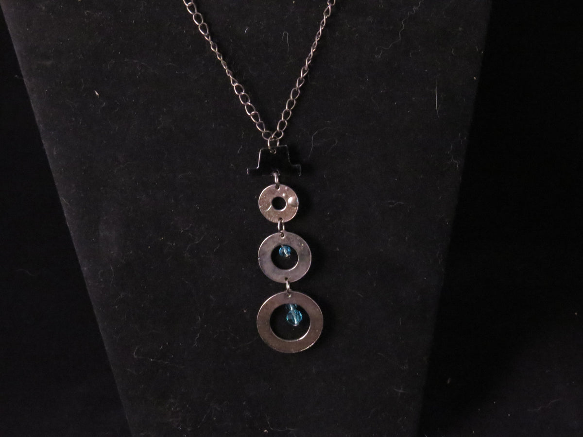 Handmade Snowman Washer Necklace