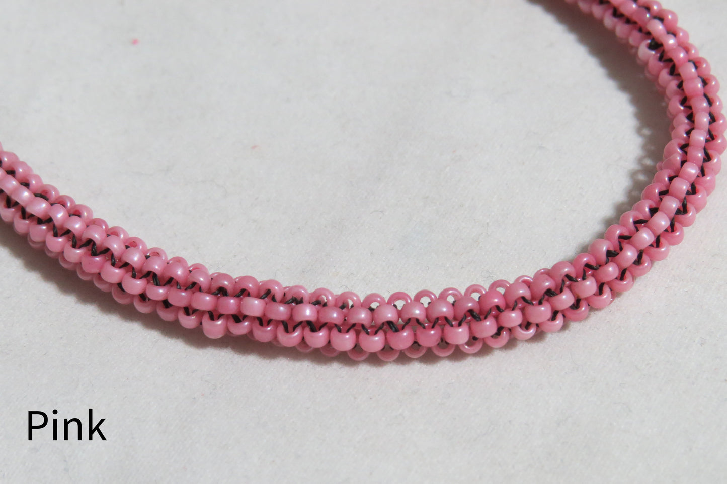 Pink Tubular Peyote Bracelet