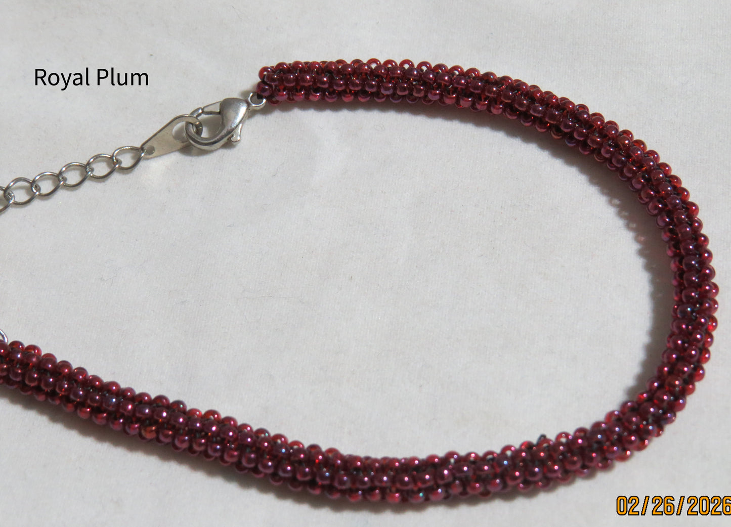 Royal Plum Tubular Peyote Bracelet