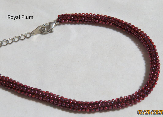 Royal Plum Tubular Peyote Bracelet