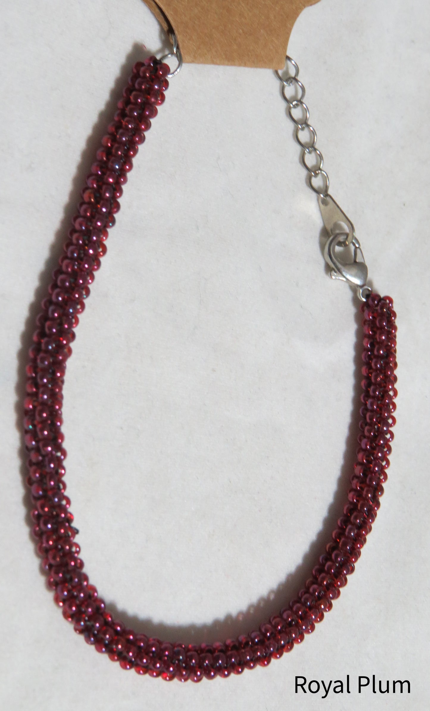 Royal Plum Tubular Peyote Bracelet