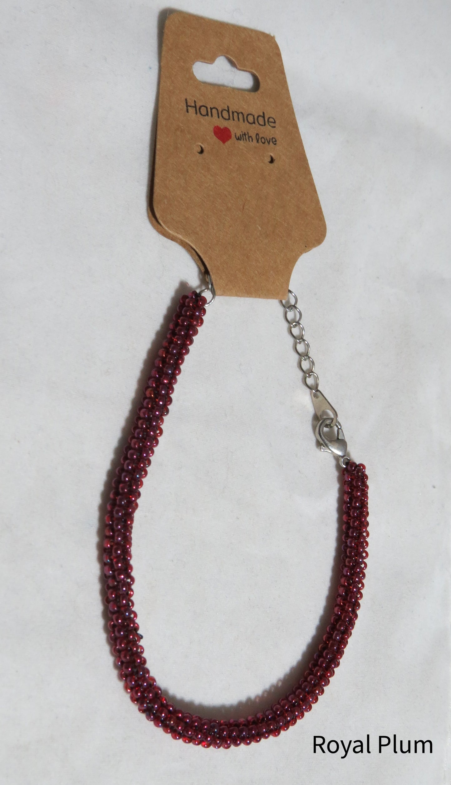 Royal Plum Tubular Peyote Bracelet