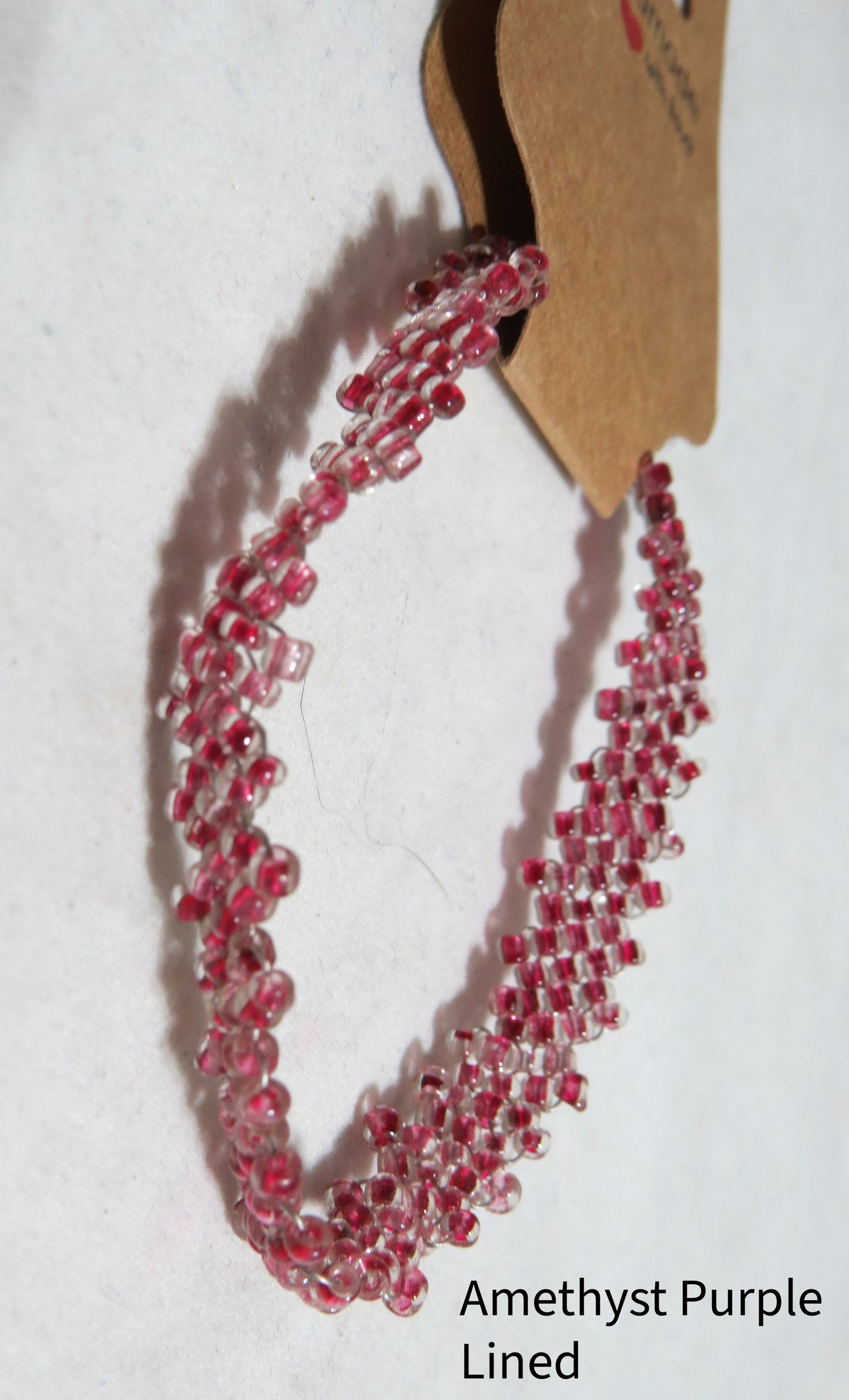 Amethyst Purple Simple Strap Peyote Bracelet