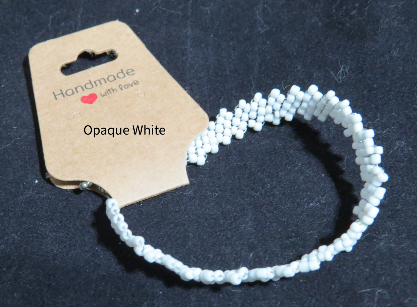 Opaque White Peyote Simple Strap Bracelet