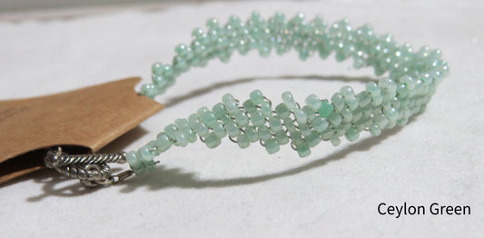 Ceylon Green Simple Strap Peyote Bracelet