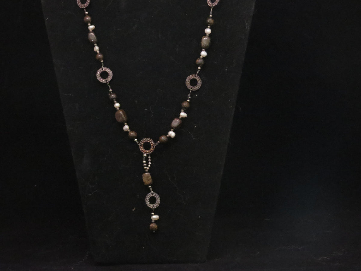 Handmade Beautiful Bronzite Necklace & Earring Set