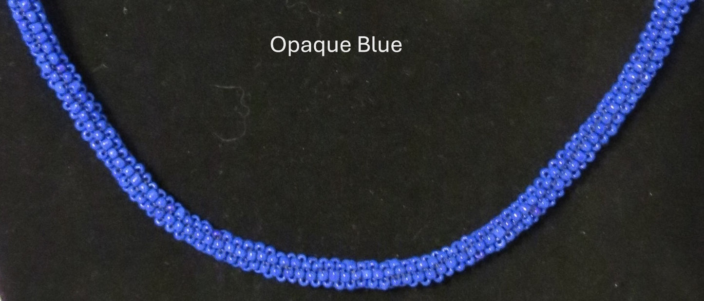 Tubular Peyote Necklace - Opaque