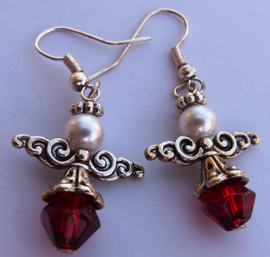 Beaded Angel Earrings