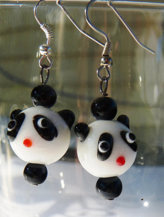 Panda Earrings