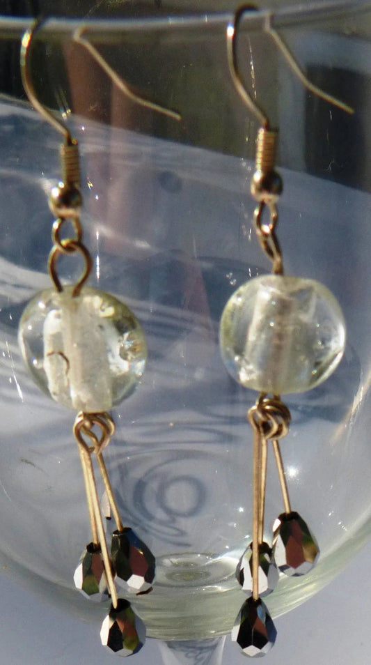 Silver-foiled Earrings