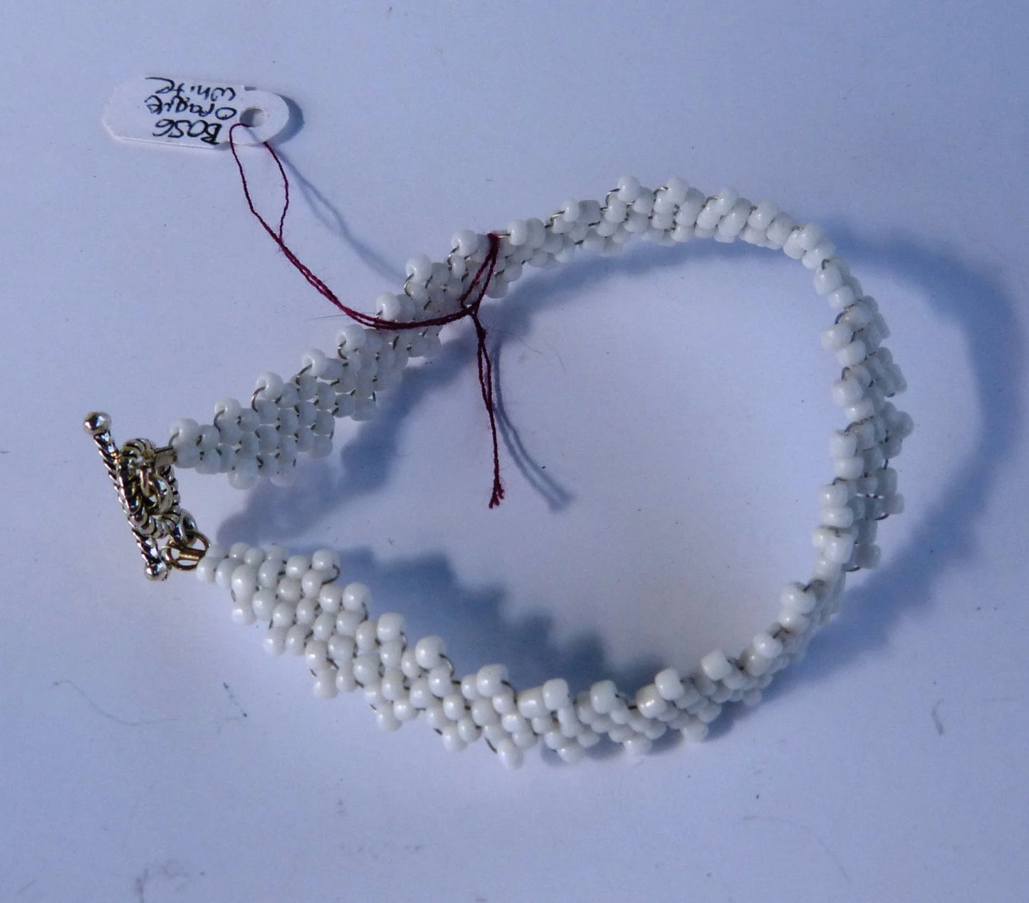 Opaque White Peyote Simple Strap Bracelet