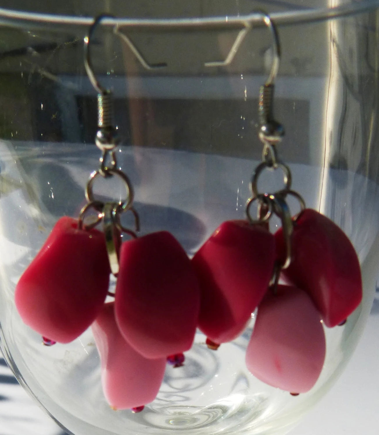 Pink Dangle Earrings
