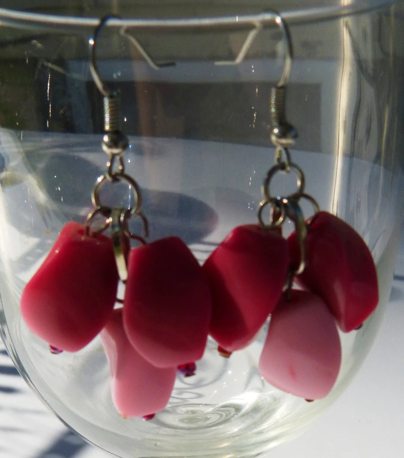 Pink Dangle Earrings