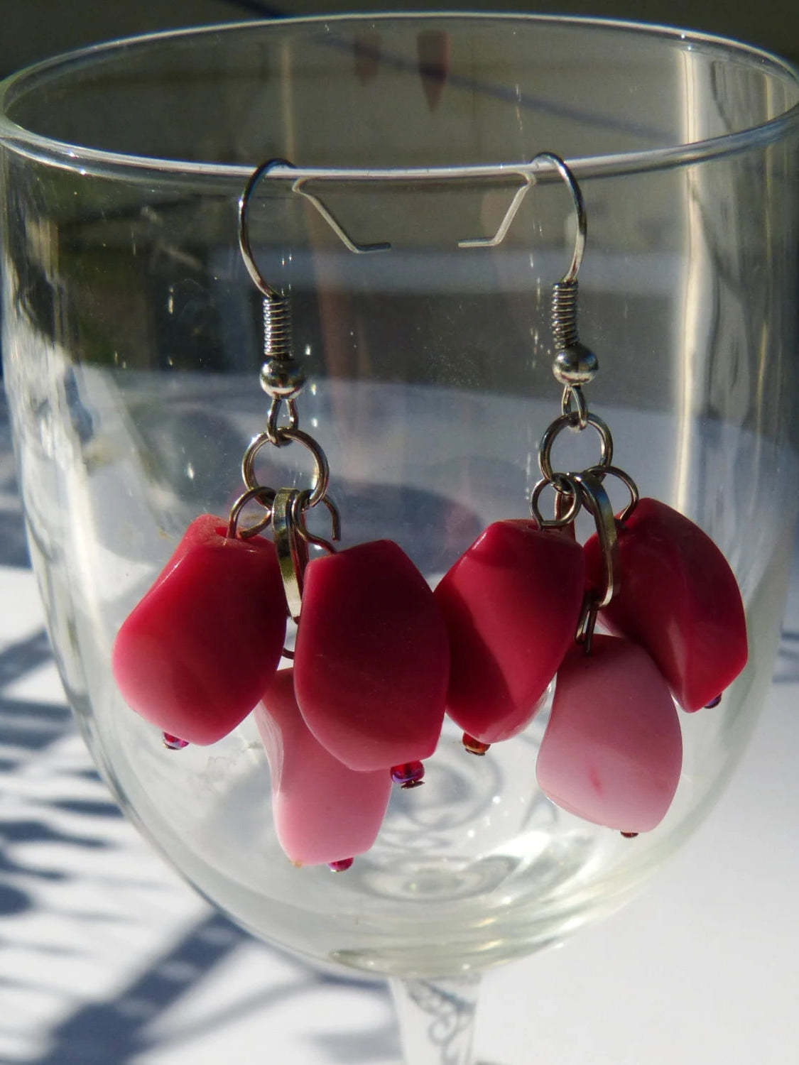 Pink Dangle Earrings