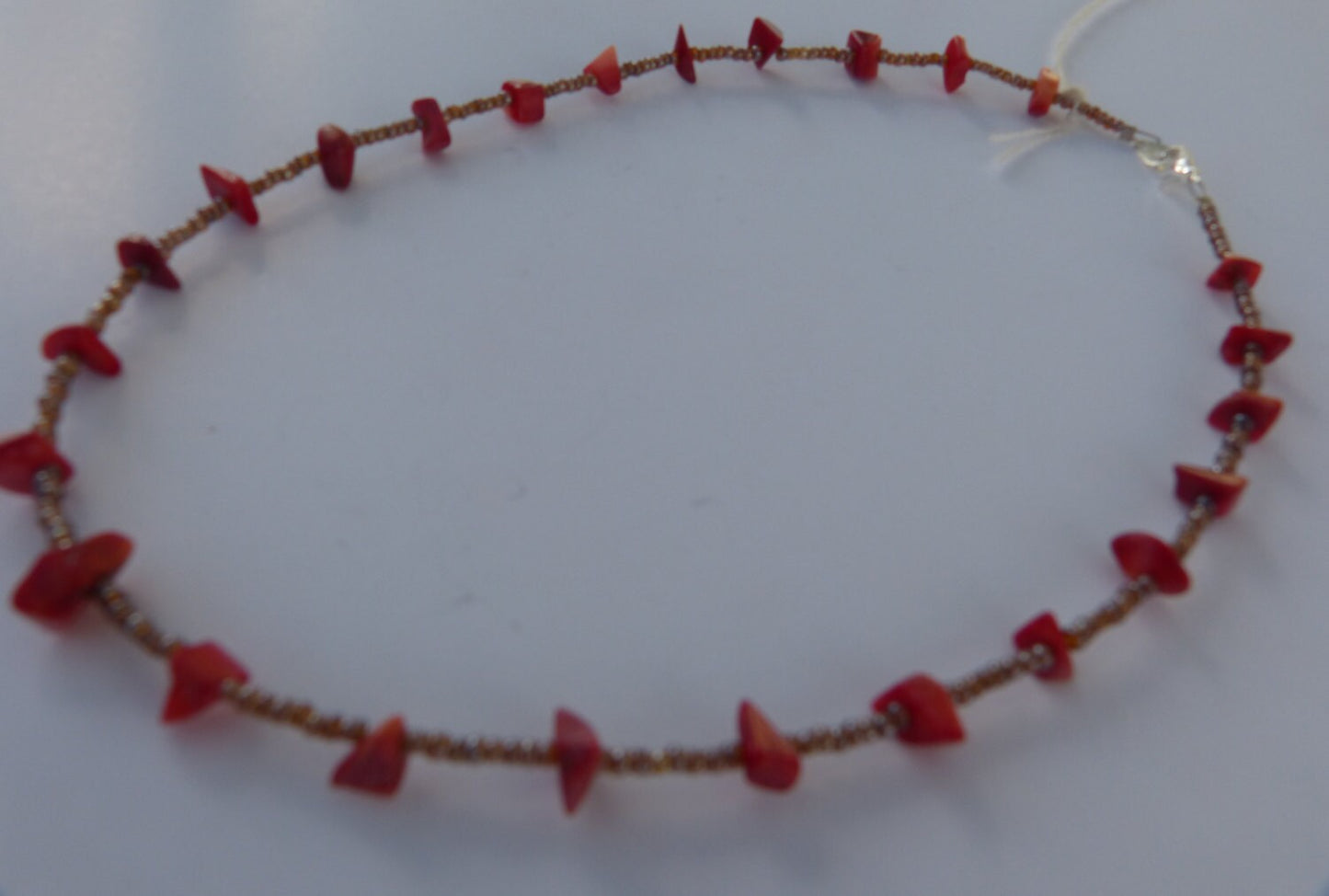 Amber Seed Beads with Stone Chips