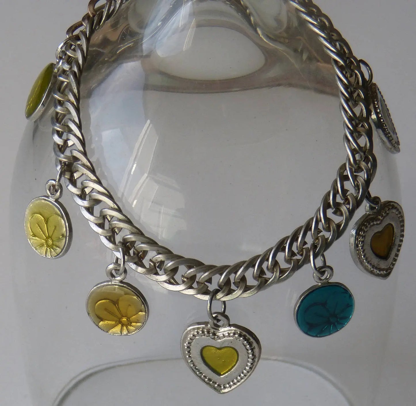 Heart & Flower Charm Bracelet