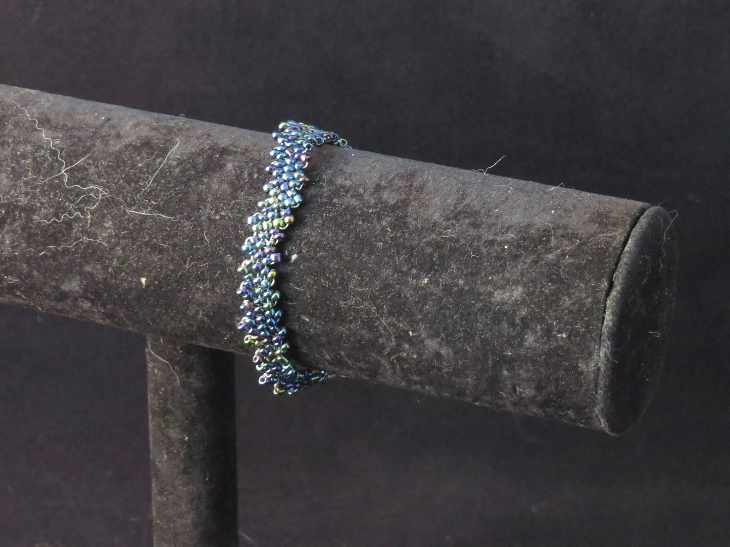 Blue Iris Peyote Simple Strap Bracelet