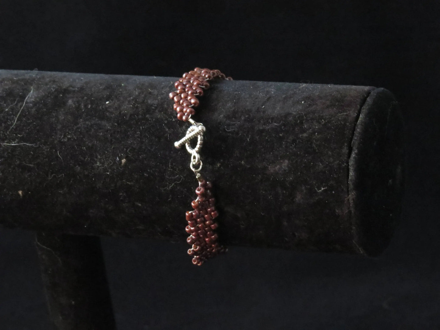 Opaque Brown Peyote Simple Strap Bracelet