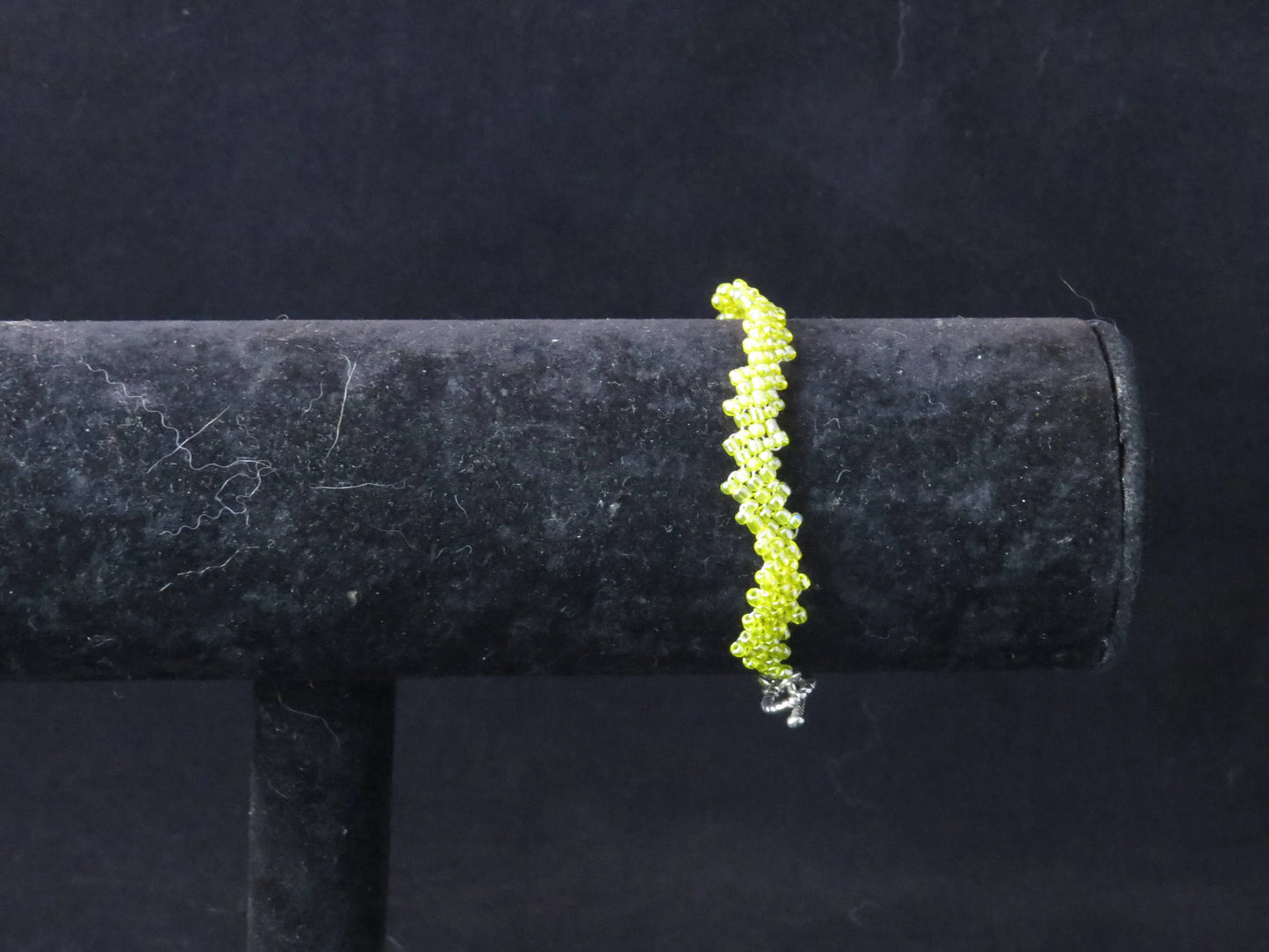 Transparent Yellow Peyote Simple Strap Bracelet