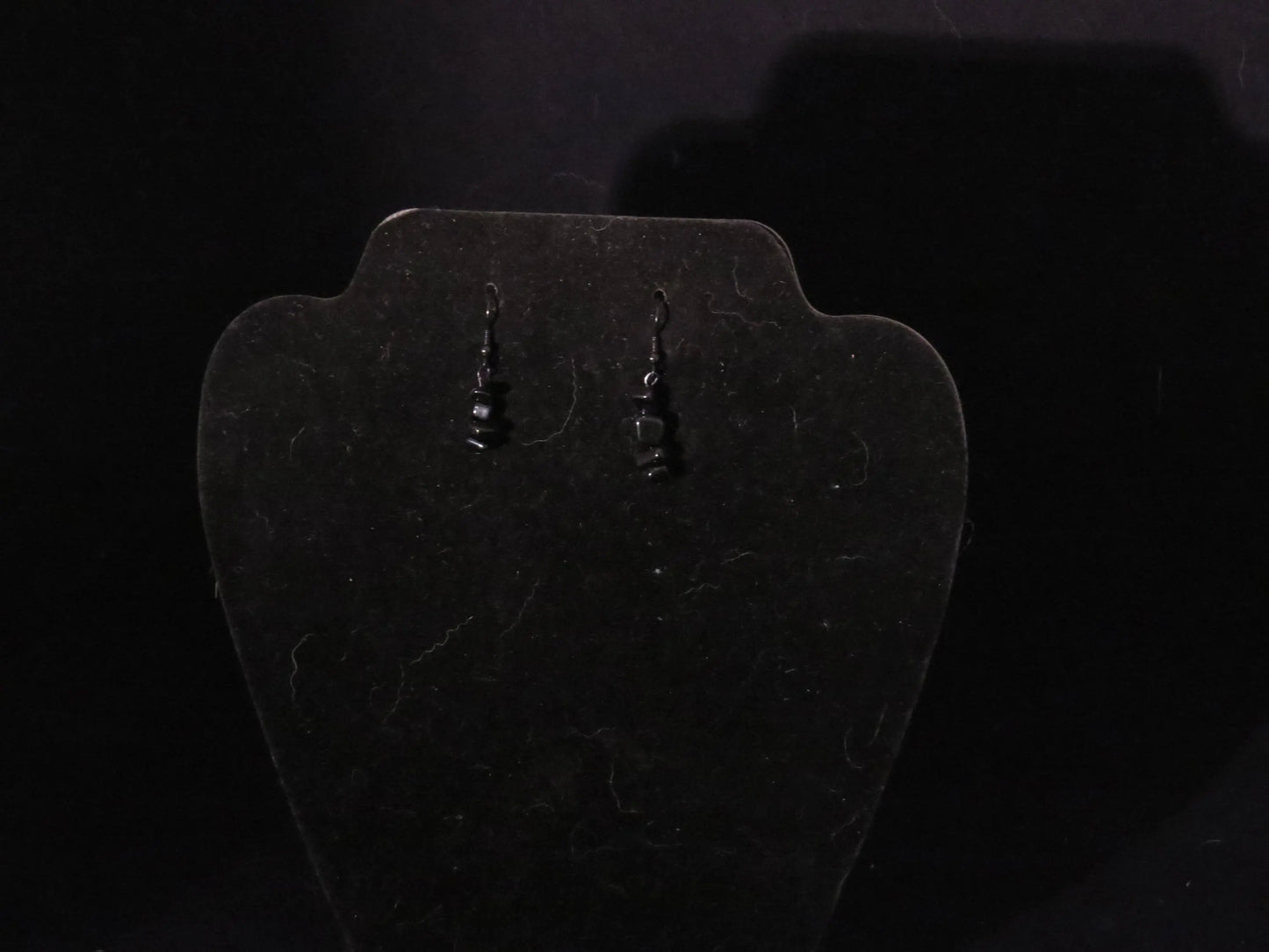 Black Onyx Chip Earrings
