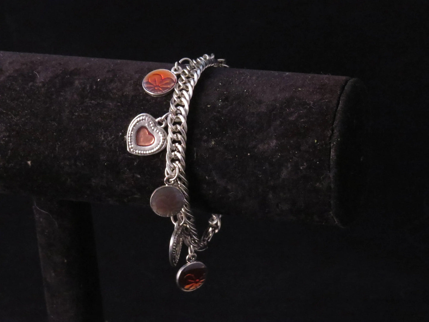 Heart & Flower Charm Bracelet