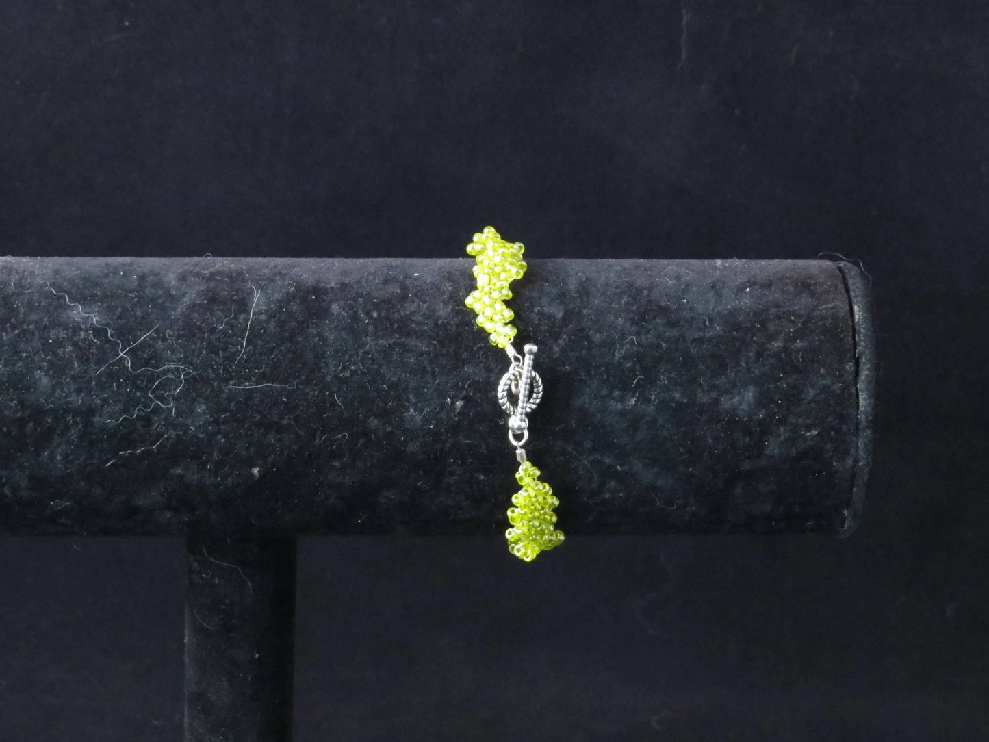 Transparent Yellow Peyote Simple Strap Bracelet