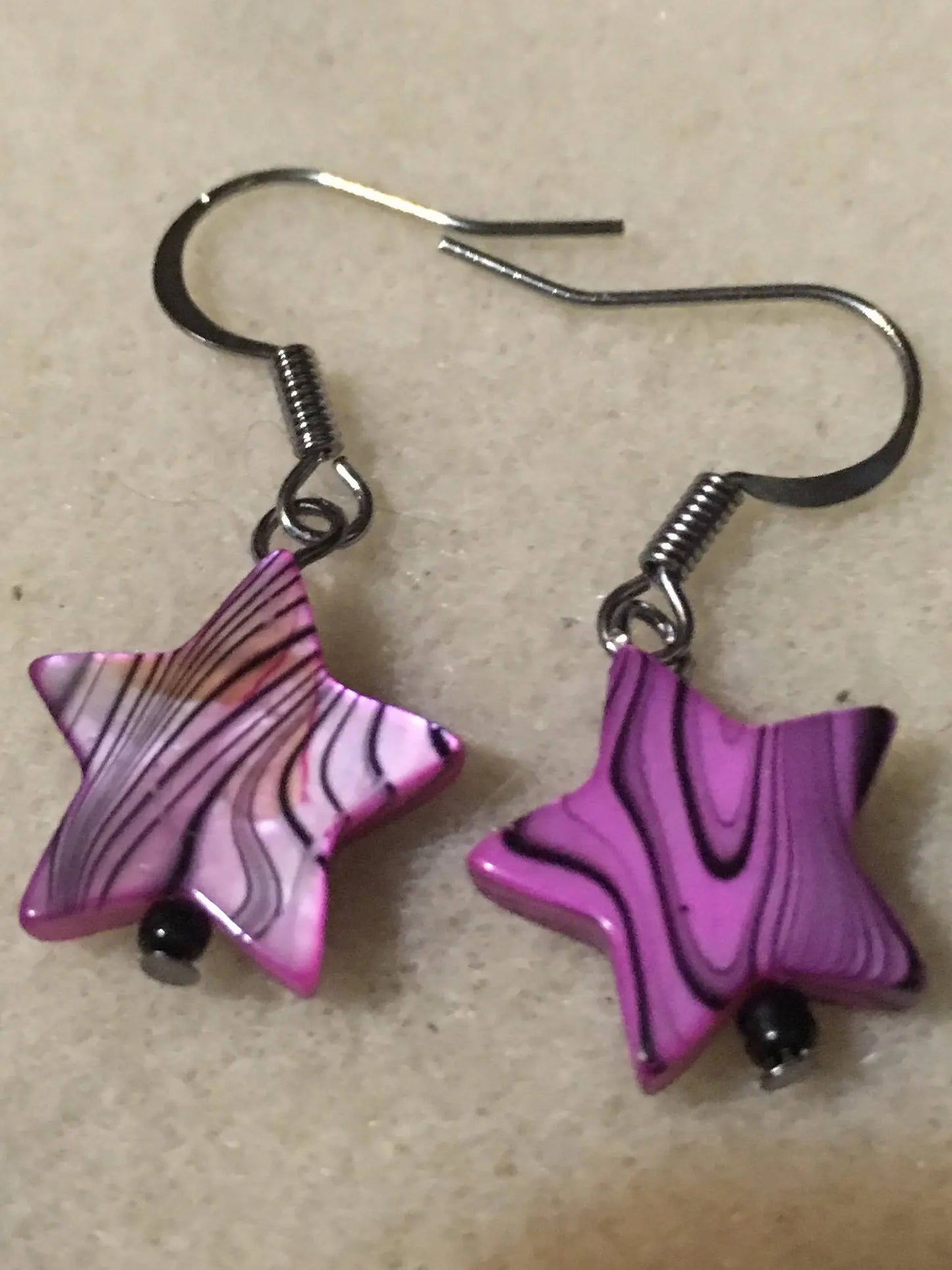 Pink Star Shell Earrings