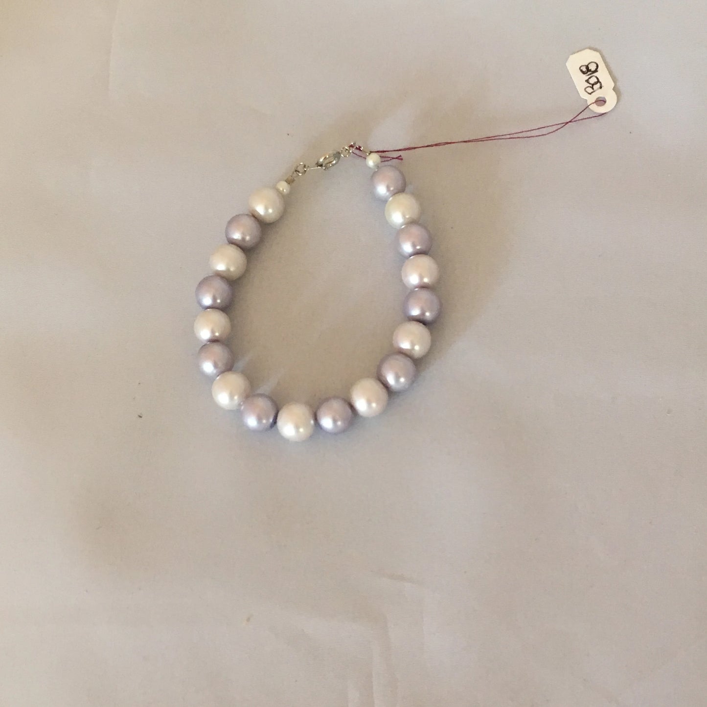 Pink & Purple Glass Pearl Bracelet