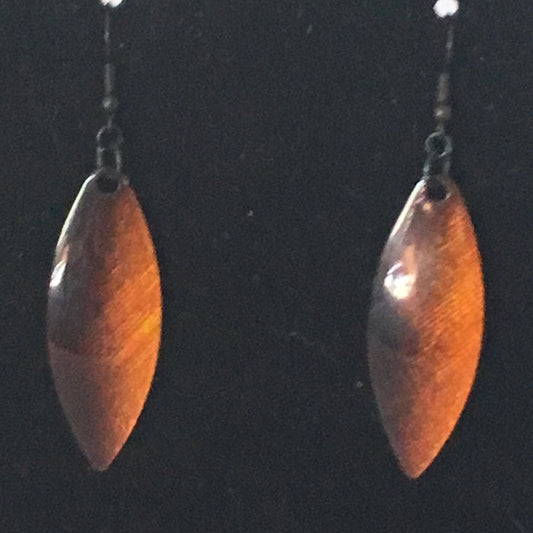 Orange & Black Fishing Tackle Earrings