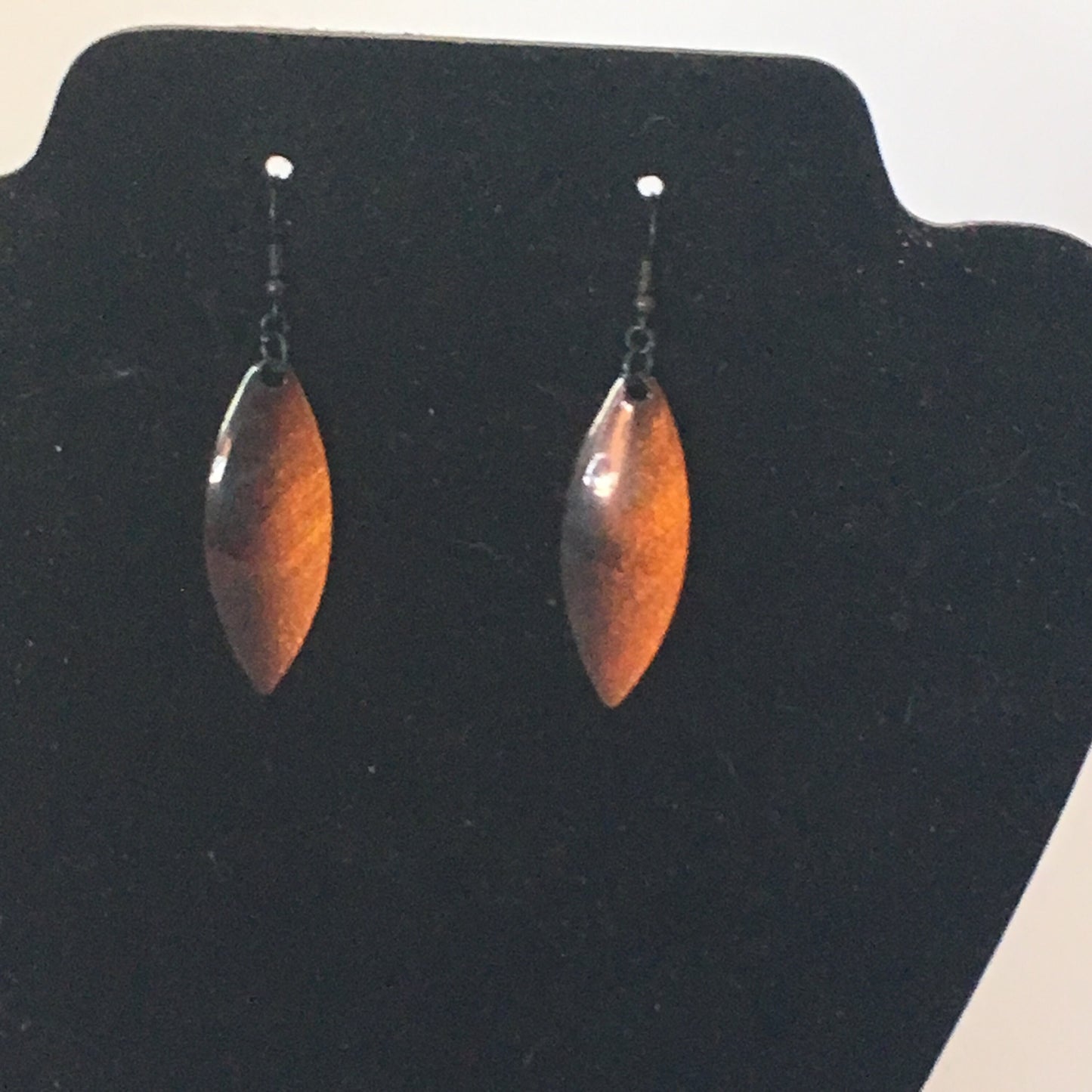 Orange & Black Fishing Tackle Earrings